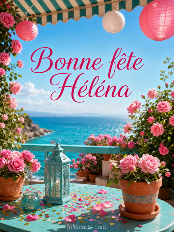 Carte bonne fête Héléna