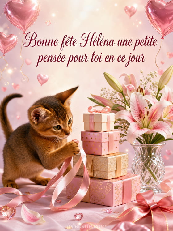 Carte bonne fête Héléna