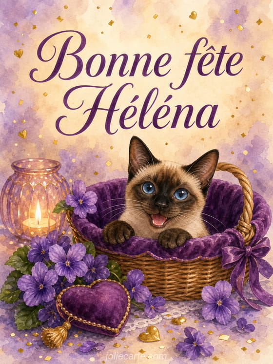 Carte bonne fête Héléna