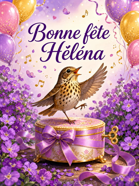 Carte bonne fête Héléna