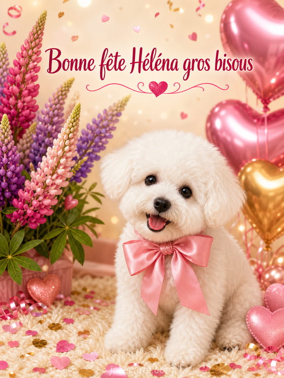 Carte bonne fête Héléna