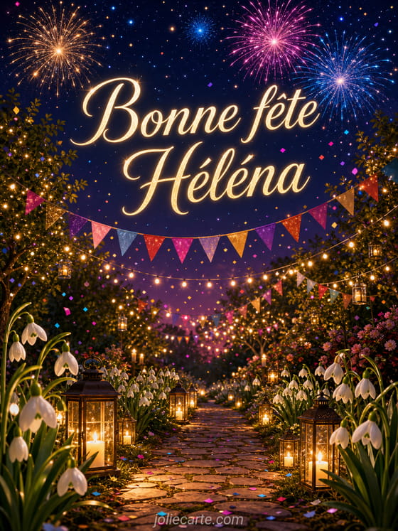 Carte bonne fête Héléna
