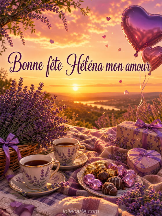 Carte bonne fête Héléna