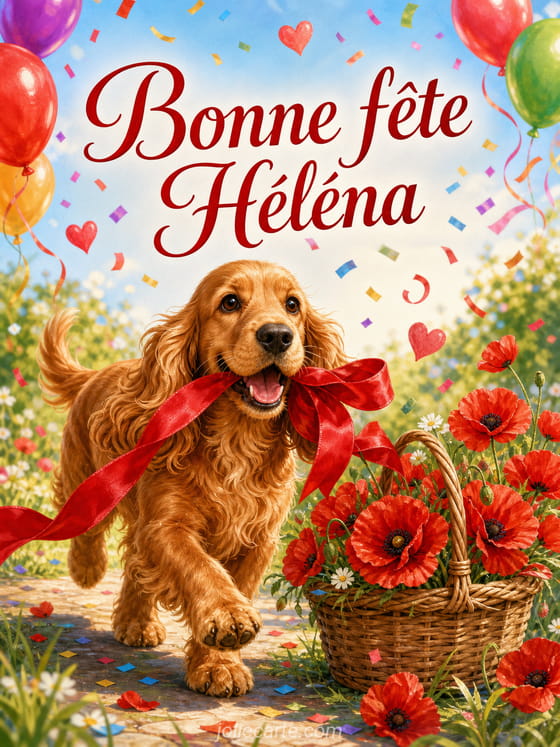 Carte bonne fête Héléna