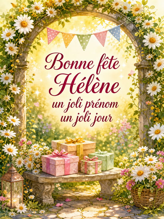 Carte bonne fête Hélène