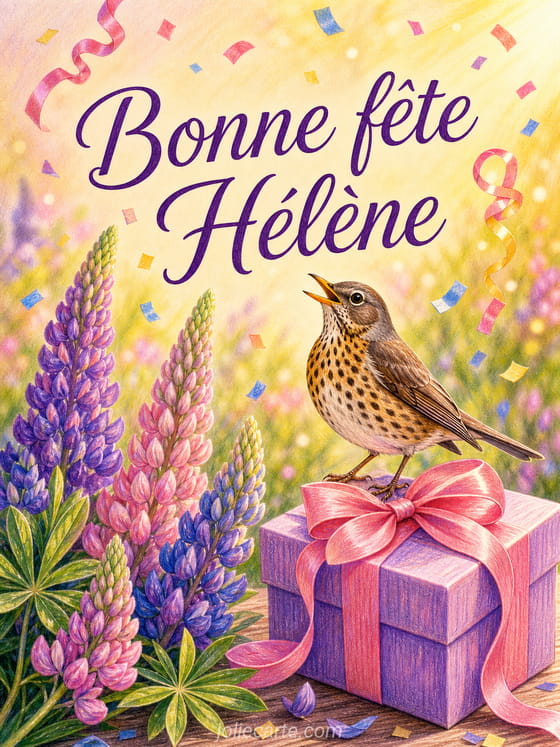 Carte bonne fête Hélène