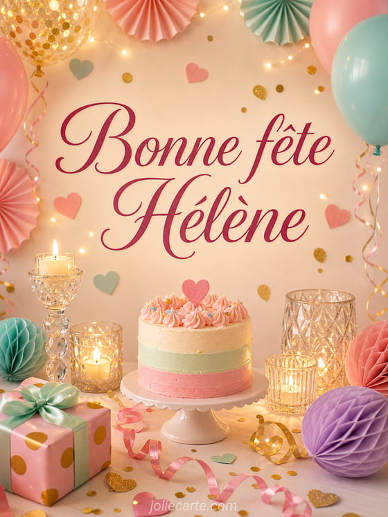 Carte bonne fête Hélène