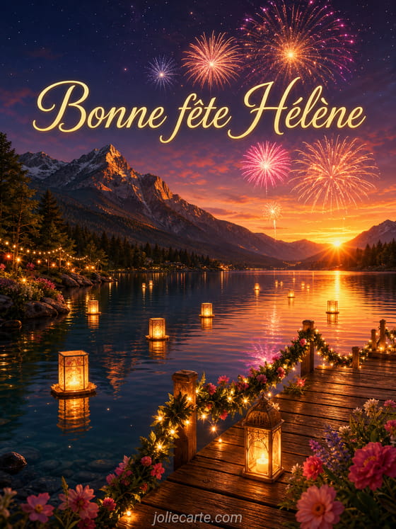 Carte bonne fête Hélène