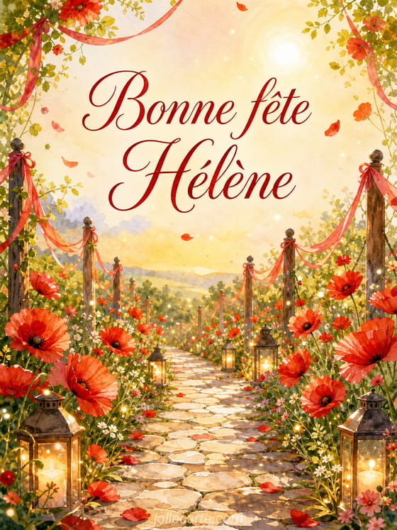 Carte bonne fête Hélène
