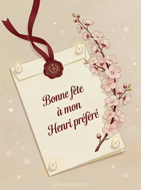 Bonne fête Henri - Carte bonne fete henri