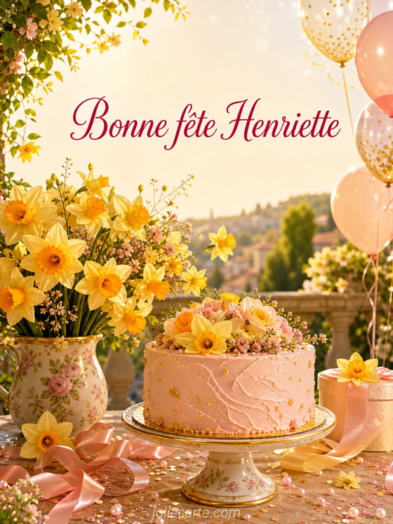 Carte bonne fĂȘte Henriette