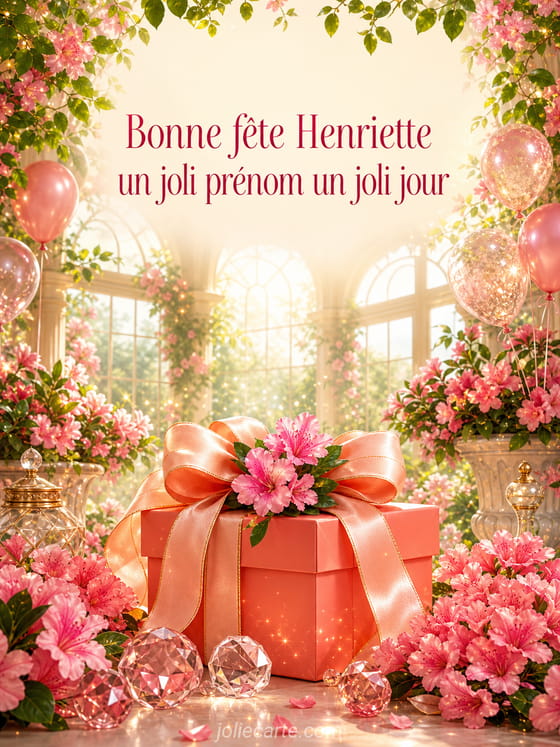 Carte bonne fĂȘte Henriette