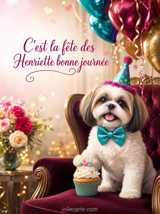 Carte bonne fĂȘte Henriette
