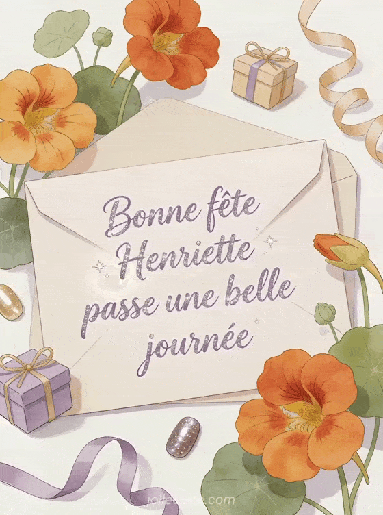 Bonne fête Henriette - Carte bonne fete henriette gratuite