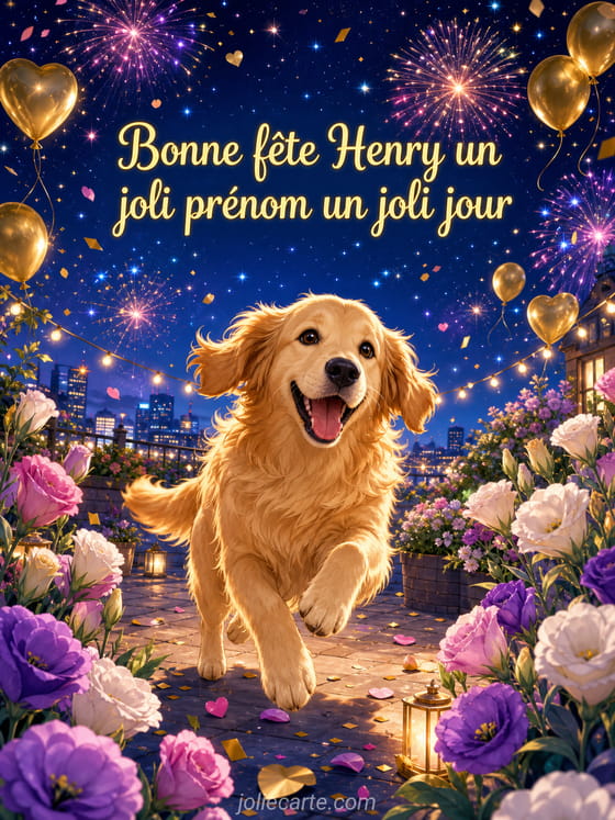 Carte bonne fête Henry