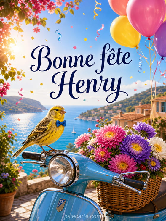Carte bonne fête Henry