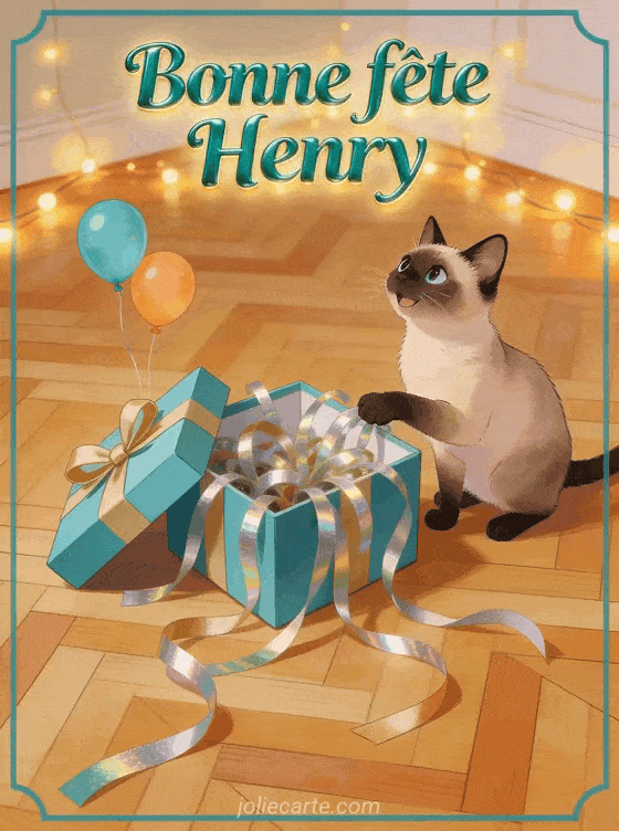 Bonne fête Henry - Bonne fete henry chat