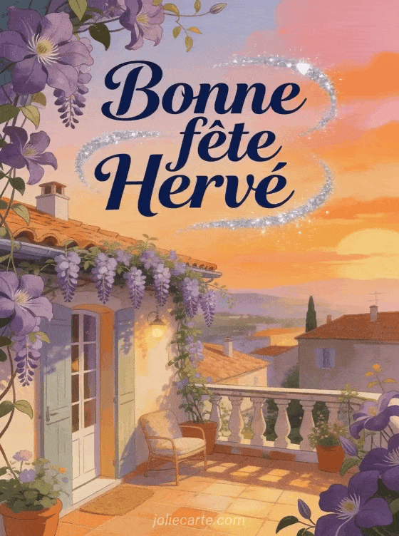 Bonne fête Hervé - Carte bonne fete herve