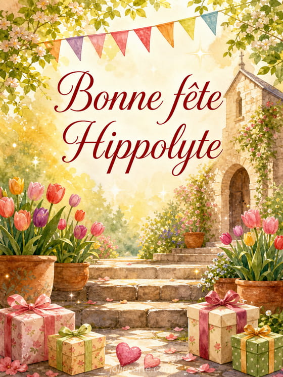 Carte bonne fête Hippolyte