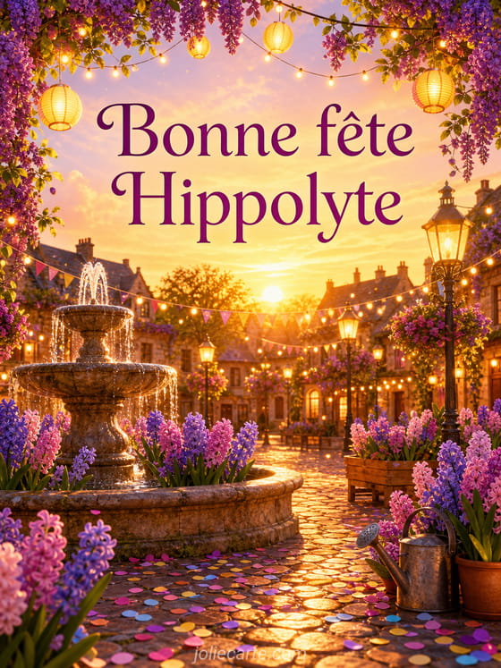 Carte bonne fête Hippolyte