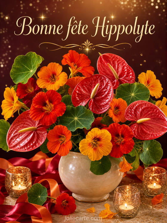 Carte bonne fête Hippolyte