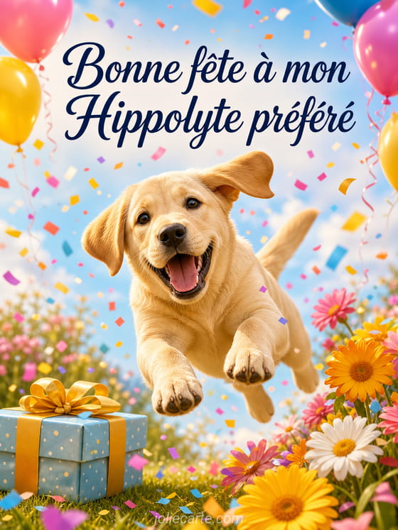 Carte bonne fête Hippolyte