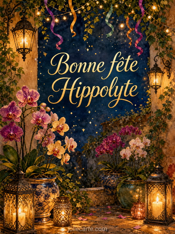 Carte bonne fête Hippolyte