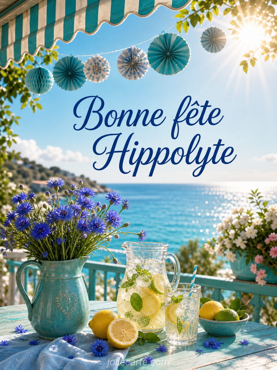 Carte bonne fête Hippolyte