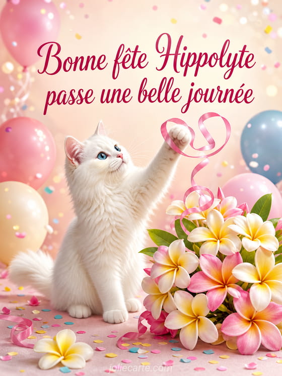 Carte bonne fête Hippolyte