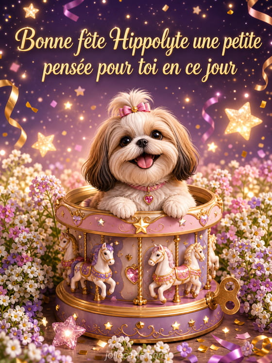 Carte bonne fête Hippolyte