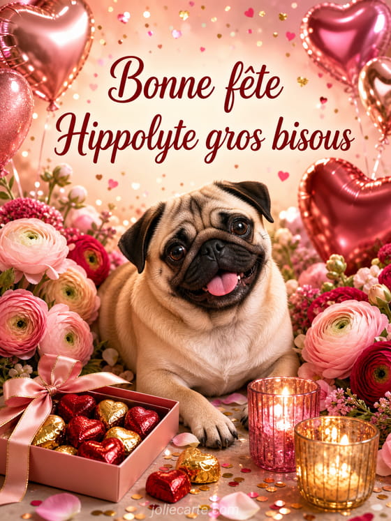 Carte bonne fête Hippolyte