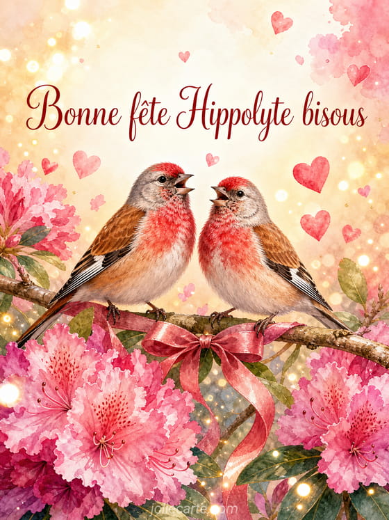 Carte bonne fête Hippolyte