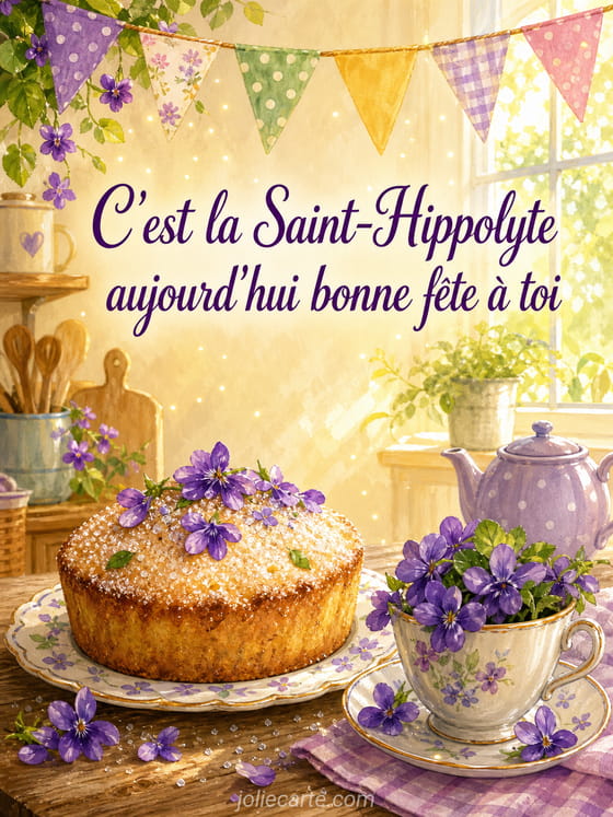 Carte bonne fête Hippolyte