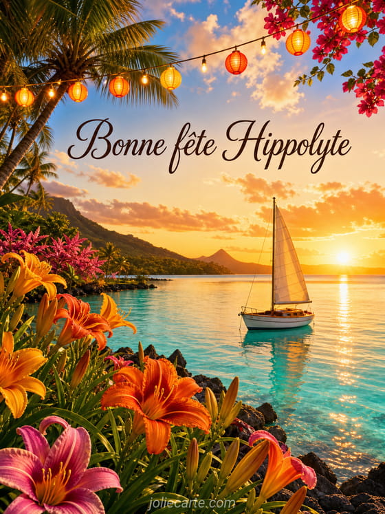 Carte bonne fête Hippolyte