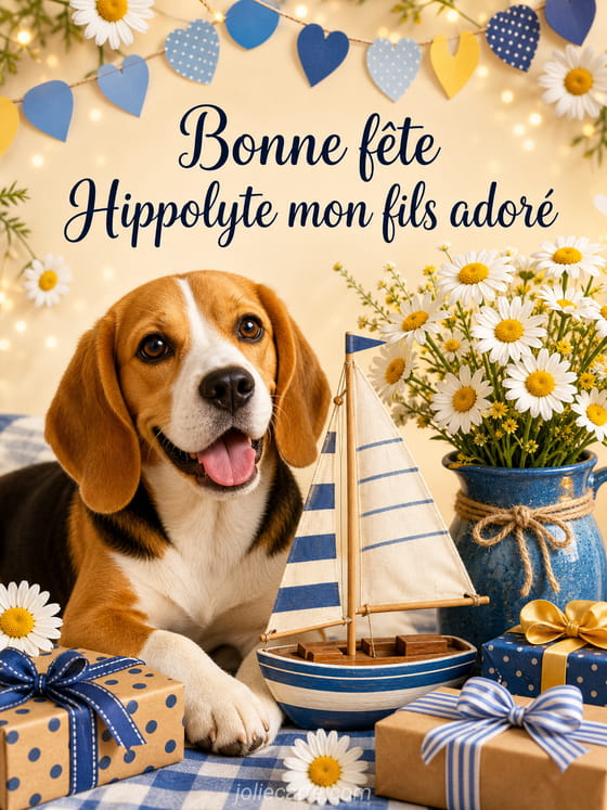 Carte bonne fête Hippolyte