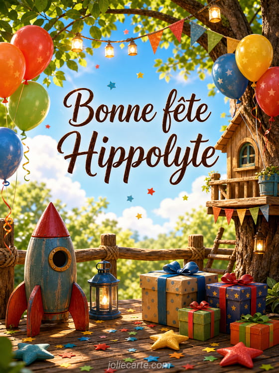 Carte bonne fête Hippolyte