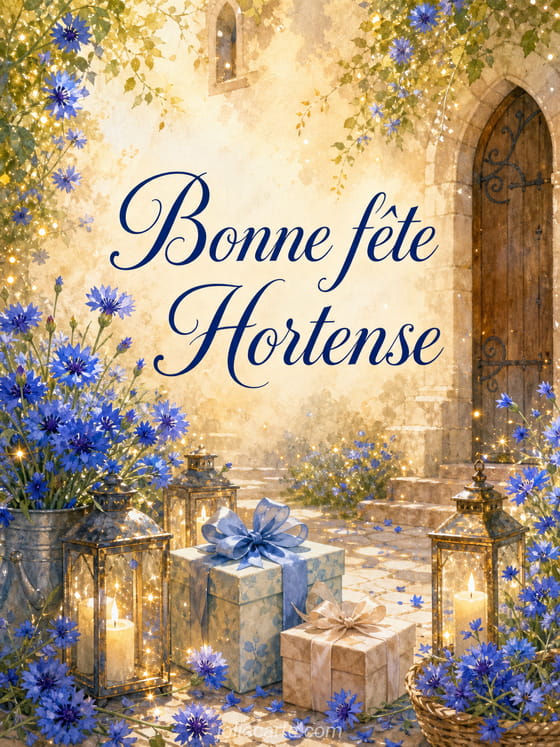 Carte bonne fête Hortense