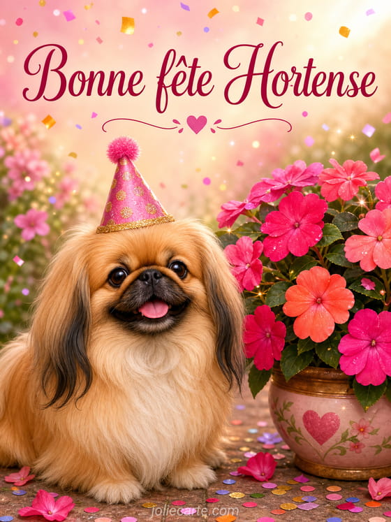 Carte bonne fête Hortense
