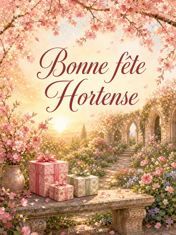 Carte bonne fête Hortense