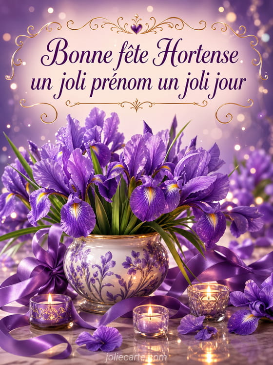 Carte bonne fête Hortense