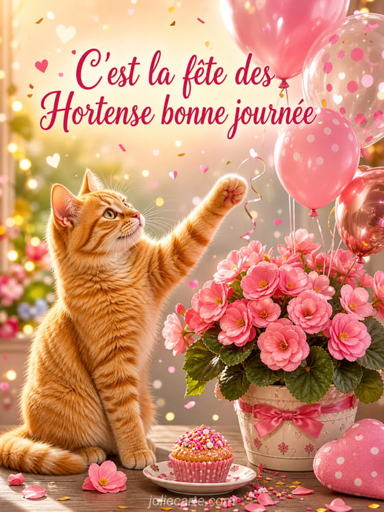 Carte bonne fête Hortense