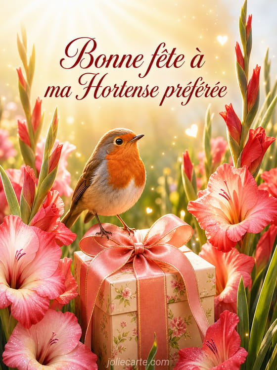 Carte bonne fête Hortense