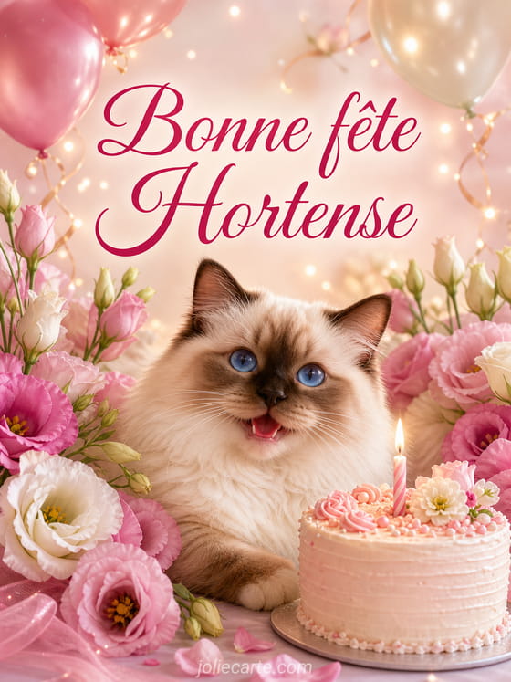 Carte bonne fête Hortense