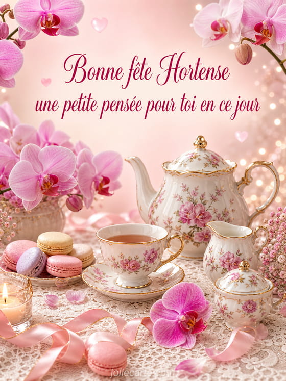 Carte bonne fête Hortense