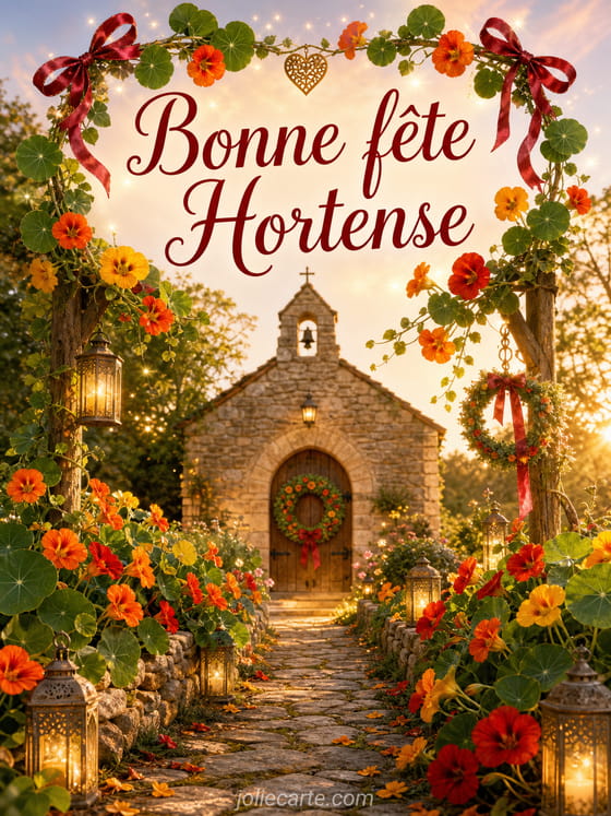 Carte bonne fête Hortense