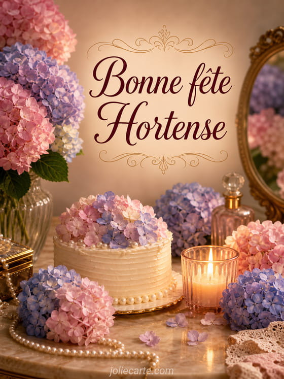 Carte bonne fête Hortense