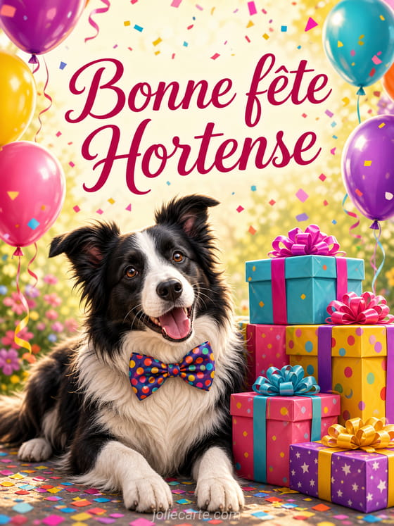 Carte bonne fête Hortense