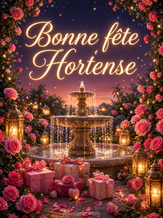 Carte bonne fête Hortense