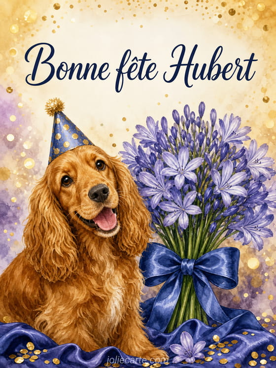 Carte bonne fête Hubert