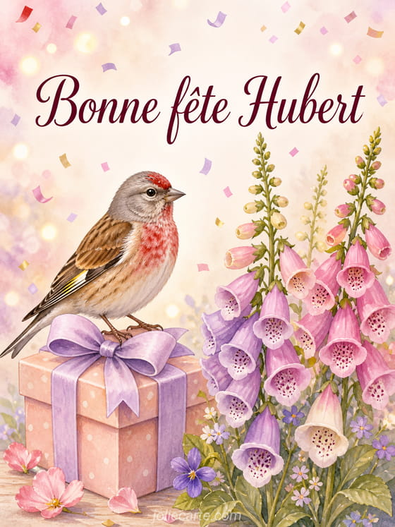 Carte bonne fête Hubert